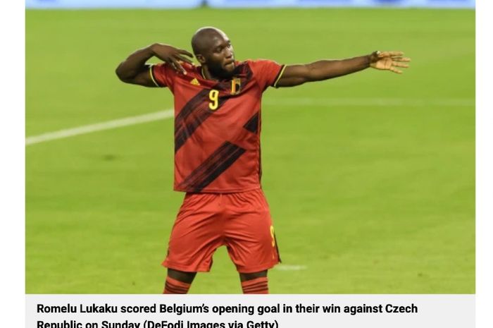 Penyerang Belgia, Romelu Lukaku