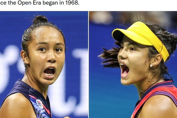 Final US Open 2021 akan mempertemukan dua petenis remaja, Leylah Fernandez (kiri) dan Emma Raducanu. 