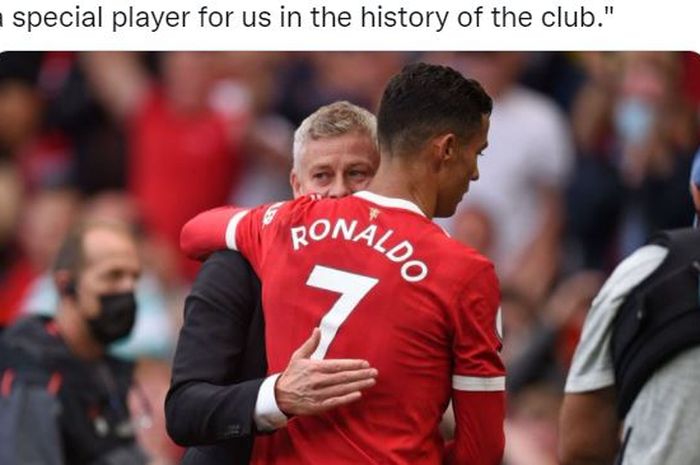 Pelatih Manchester United, Ole Gunnar Solskjaer, mengatakan bahwa dirinya akan mengatur menit bermain Cristiano Ronaldo yang sudah berusia 36 tahun.