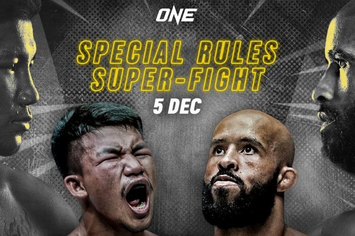 Poster duel hibrida Muay Thai vs MMA antara Rodtang Jitmuangnon melawan Demetrious Johnson di ONE Championship.