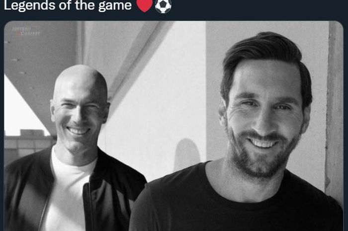 Lionel Messi dan Zinedine Zidane.