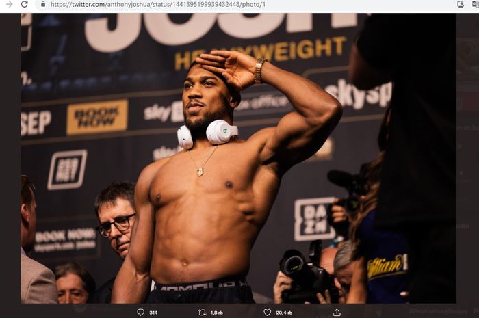 Petinju kelas berat, Anthony Joshua.