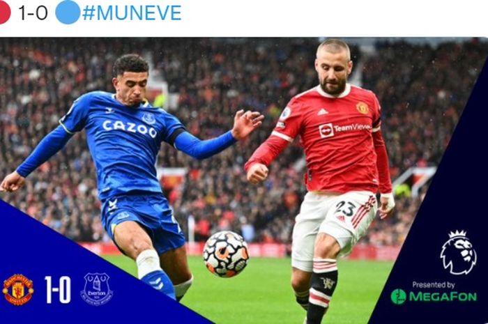 Manchester United melawan Everton.