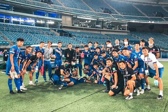 Skuad timnas Taiwan saat bermain di Kualifikasi Piala Dunia 2022 Zona Asia