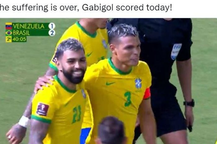Gol Gabigol asoi, Brasil buat Lionel Messi dkk seperti tim ecek-ecek di klasemen Kualifikasi Piala Dunia 2022.