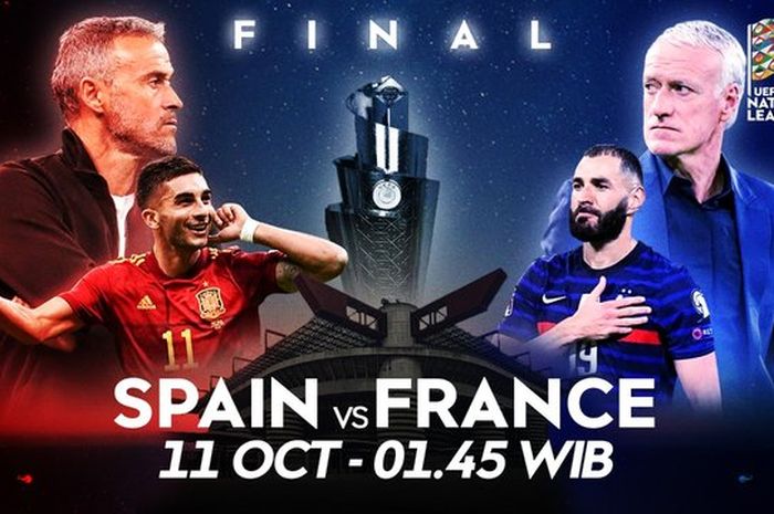 Laga Spanyol vs Prancis akan menjadi adu kuat antara tim terbaik dunia melawan serdadu muda Negeri Matador.
