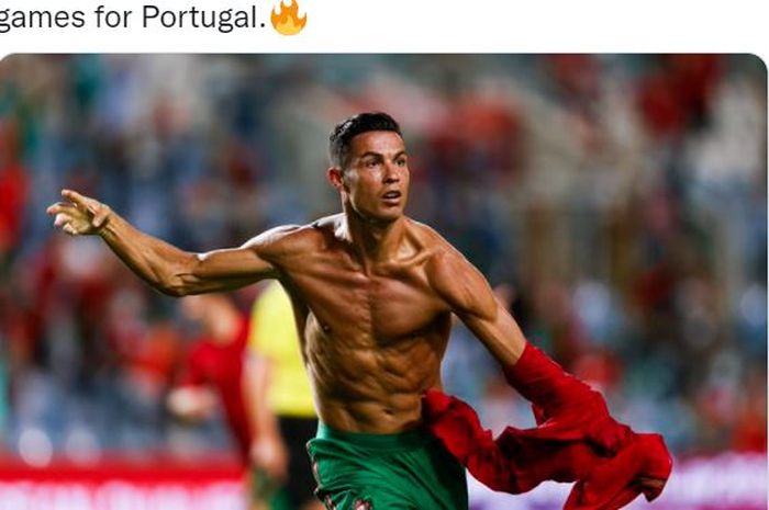 Megabintang timnas Portugal, Cristiano Ronaldo.