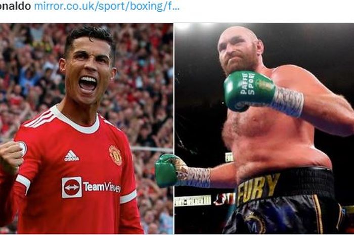 Petinju kelas berat asal Inggris, Tyson Fury, berniat untuk mengikuti jejak Cristiano Ronaldo usai mengalahkan Deontay Wilder.