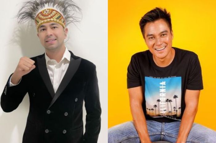Kolase foto Raffi Ahmad dan Baim Wong