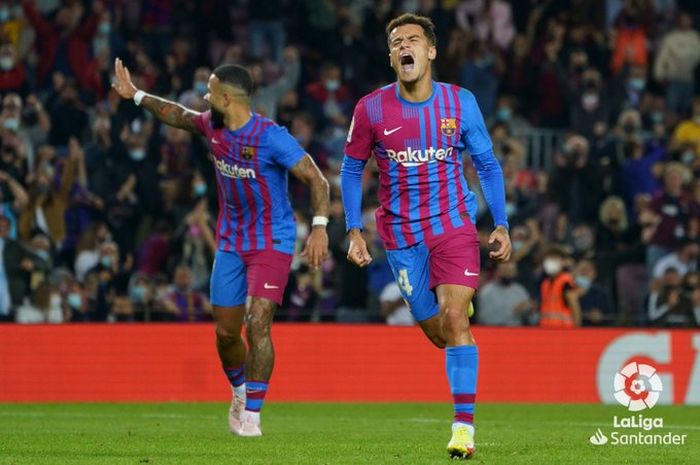 Kemenangan Barcelona atas Valencia diwarnai debut Sergio Aguero dan gol perdana Philippe Coutinho pada tahun 2021. 