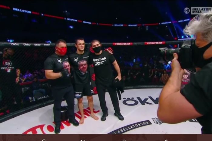 Usman Nurmagomedov kembali menang di Bellator 269, Sabtu (23/10/2021) di Moskow.