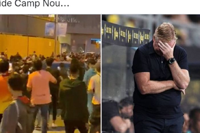 Mobilnya dikepung setelah <a href='https://manado.tribunnews.com/tag/barcelona' title='Barcelona'>Barcelona</a> kalah di El Clasico, peltaih Blaugrana, <a href='https://manado.tribunnews.com/tag/ronald-koeman' title='Ronald Koeman'>Ronald Koeman</a>, menyinggung masalah sosial.