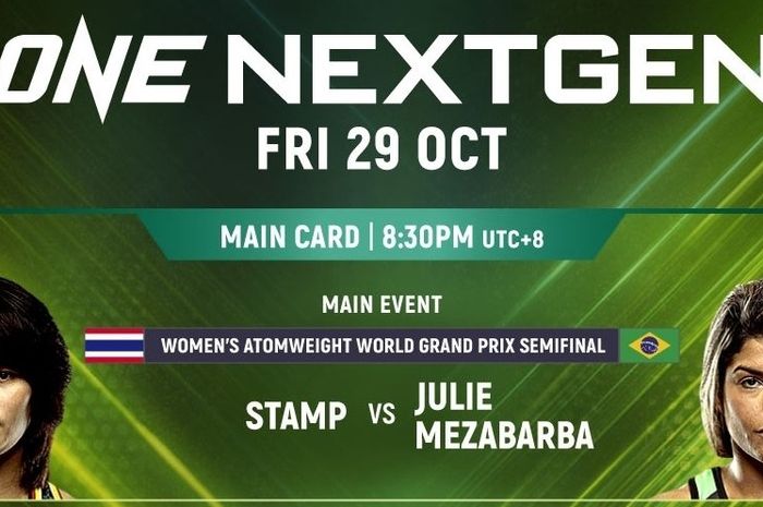 ONE Championship: Nextgen bakal digelar pada Jumat (29/10/2021) dengan laga utama semifinal Grand Prix kelas Atomweight.