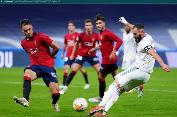 Real Madrid ditahan imbang 0-0 melawan Osasuna pada laga pekan ke-11 Liga Spanyol 2021-2022.