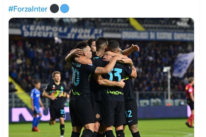 Inter Milan membukukan kemenangan 2-0 atas Empoli pada laga lanjutan Liga Italia, Kamis (28/10/2021)