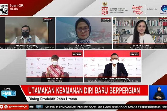 Dialog/talkshow live streaming: Utamakan Keamanan Diri Baru Berpergian, Rabu (3/11/2021).