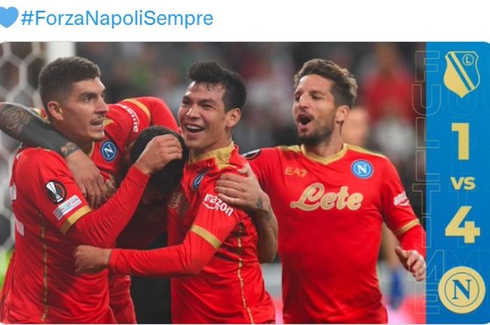 Napoli menang comeback dan pesta ke gawang Legia Warsawa, sementara Lazio gagal menang atas Marseille.