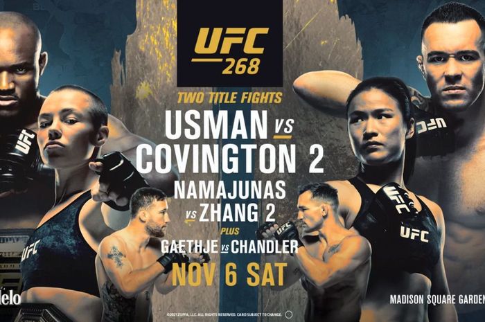 Poster UFC 268: Kamaru Usman vs Colby Covington.