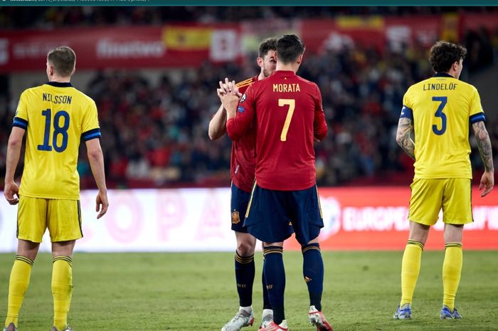 Alvaro Morata pastikan timnas Spanyol meraih kemenangan 1-0 atas timnas Swedia di Kualifiikasi Piala Dunia 2022 zona Eropa.