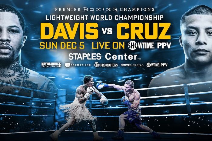 Poster pertarungan Gervonta Davis vs Isaac Cruz, Minggu (5/12/2021) di Staples Center, Los Angeles.