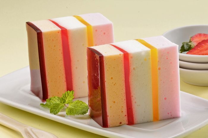 Puding Busa Warna Warni untuk menu buka puasa