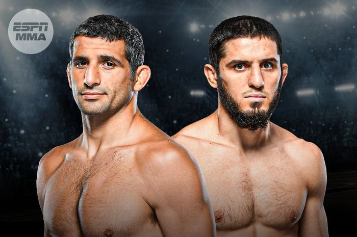 Beneil Dariush (kiri) yang akan jadi cadangan menghadapi Islam Makhachev di UFC 280 (22/10/2022) di Abu Dhabi
