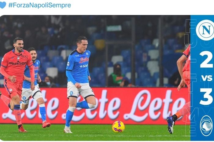 Napoli menderita kekalhaan 2-3 dari Atalanta dalam lanjutan Liga Italia 2021-2022.