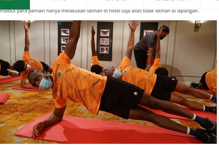 Para pemain Timnas Indonesia ketika melakoni latihan.