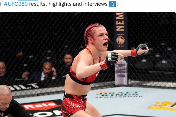 Gillian Robertson mengalahkan Priscila Cachoeira di UFC 269, Minggu (12/12/2021) WIB di Las Vegas.
