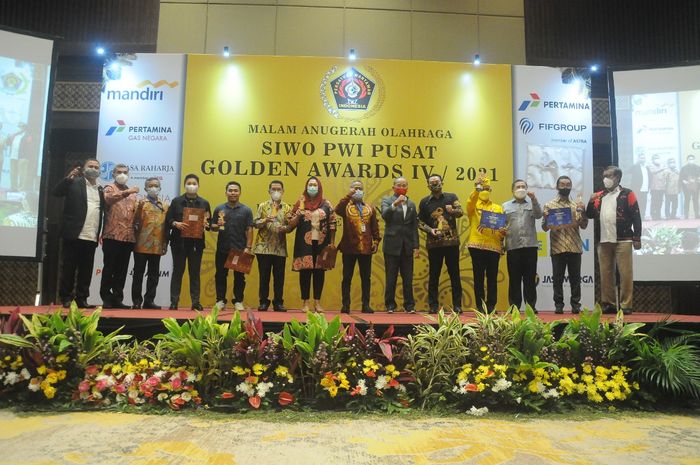 Suasana  Golden Award IV Malam Anugerah Olahraga Siwo PWI 2021, Kamis (16/12/2021)