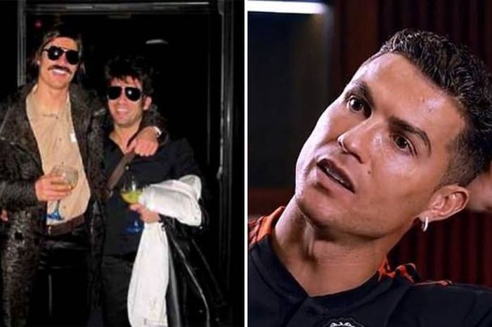 Cristiano Ronaldo saat melakukan penyamaran agar bisa pergi ke klub malam tanpa dikenal orang.