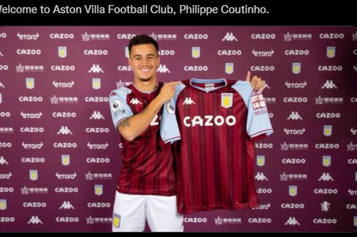 Philippe Coutinho resmi dipinjam Aston Villa dari Barcelona