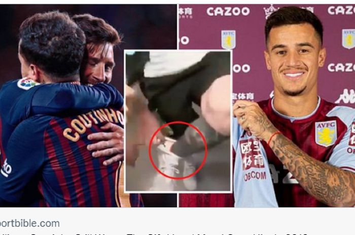 Kendati sudah berpisah, Philippe Coutinho masih memakai Jimat pemberian Lionel Messi tiga tahun lalu saat sama-sama di Barcelona. 