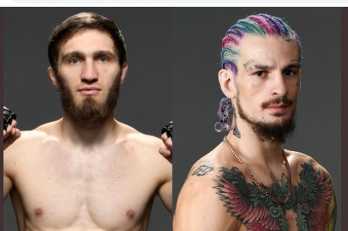 Kolase foto Said Nurmagomedov (kiri) dan Sean O'Malley (kanan). Keduanya merupakan petarung UFC di kelas bantam.