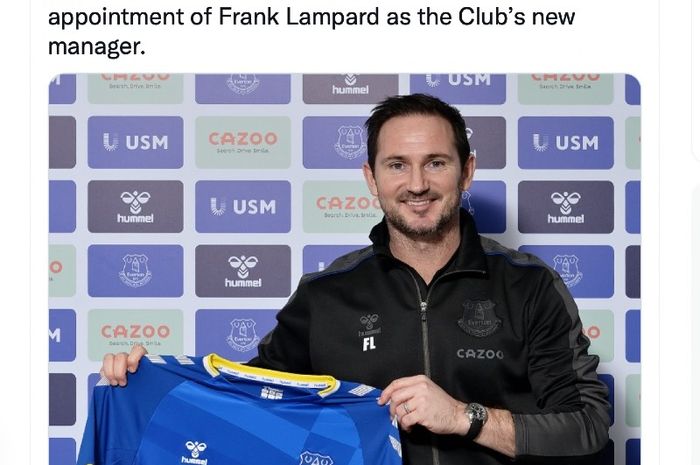 Frank Lampard resmi menjadi pelatih baru Everton