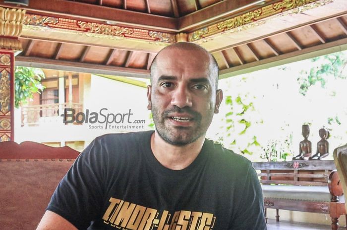Manajer timnas Timor Leste, Almerio Lopes, ketika berkesempatan wawancara bersama BolaSport.com, 31 Januari 2022.