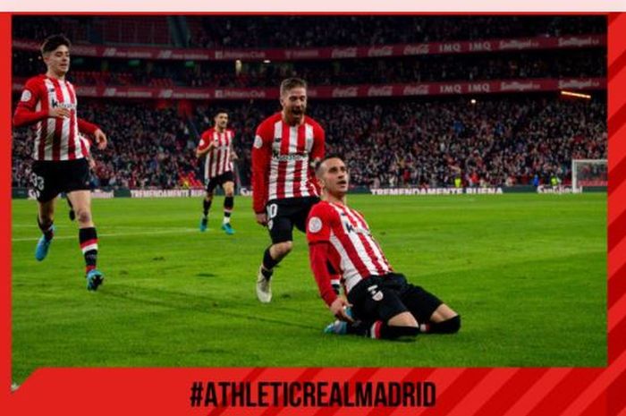 Athletic Bilbao menang dramatis atas Real Madrid di perempat final Copa del Rey (3/2/2022).