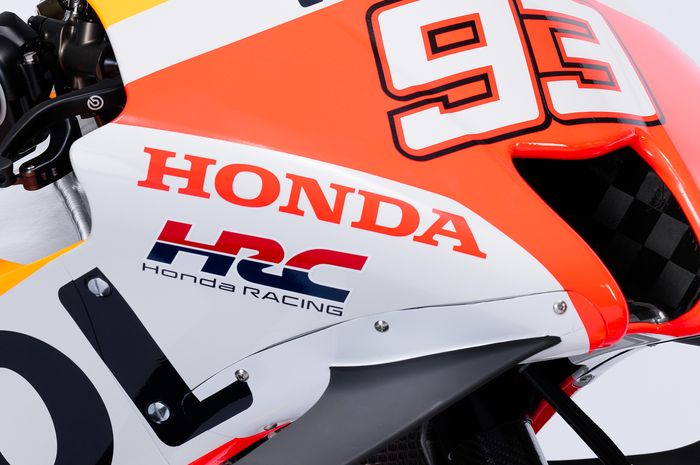 Penampakan motor baru tim Repsol Honda yang akan digunakan Marc Marquez pada MotoGP 2022.