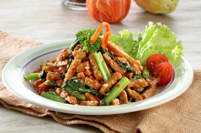 Cah tempe caisim enak cocok untuk menu sahur Ramadhan