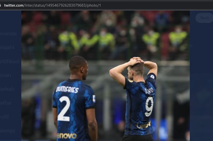 Inter Milan menelan kekalahan 0-2 dari Sassuolo di Liga Italia 2021-2022