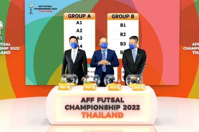 Drawing atau undian Piala AFF Futsal 2022.
