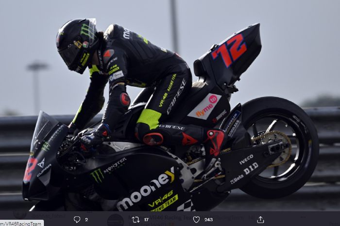 Pembalap MotoGP dari tim Mooney VR46, Marco Bezzecchi.