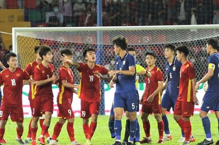 Timnas U-23 Vietnam menang dengan skor tipis 1-0 melawan Thailand dalam laga penentuan Grup C Piala AFF U-23 2022, Selasa (22/2/2022) 