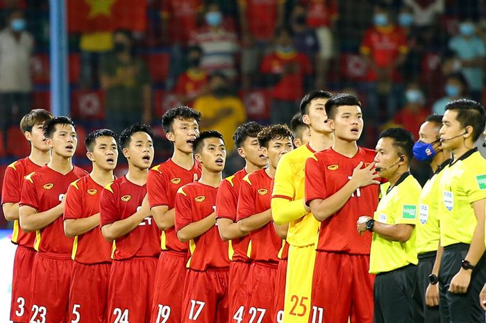 Skuad timnas U-23 Vietnam di Piala AFF U-23 2022.