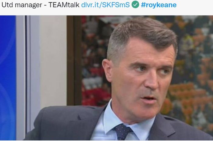 Mantan pemain Manchester United, Roy Keane, yang saat ini bekerja menjasi analis sepak bola.