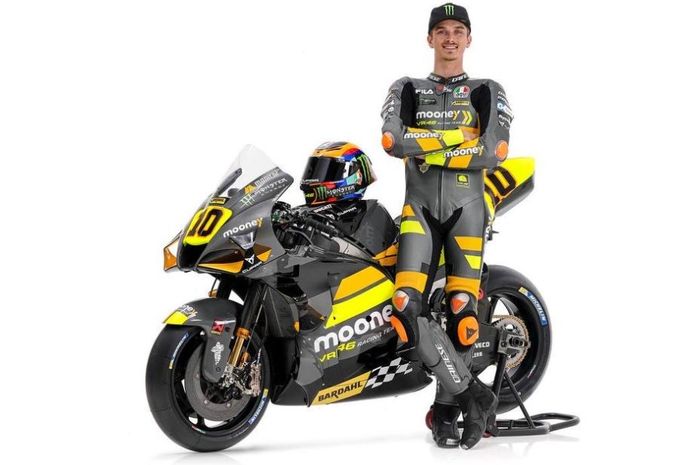 Adik Valentino Rossi yang membalap untuk Mooney VR46 di MotoGP 2022, Luca Marini.