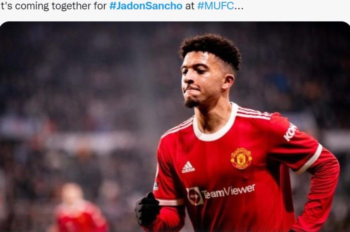 Winger Manchester United, Jadon Sancho, yakin Manchester United bisa menjuarai Liga Champions 2021-2022, karena punya skuad yang cukup kuat.