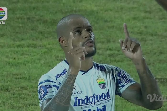 David Da Silva usai mengantarkan Persib mengalahkan Persija (1/3/2022).