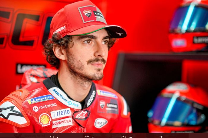 Pembalap MotoGP dari tim Ducati Lenovo yang juga murid Valentino Rossi, Francesco Bagnaia.