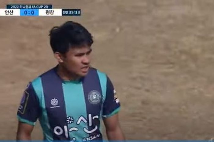 Penampilan Asnawi Mangkualam saat membela Ansan Greeners yang kalah 1-2 dari tim Kasta Keempat, Pyeongchang United di putaran kedua Piala FA Korea Selatab, Rabu (9/3/2022).